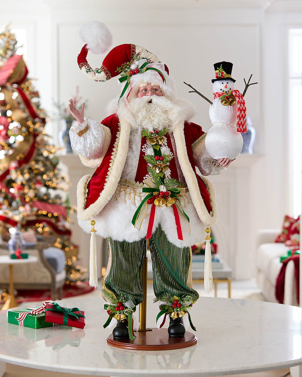 Limited Edition Santa Building Snowman Christmas Decor